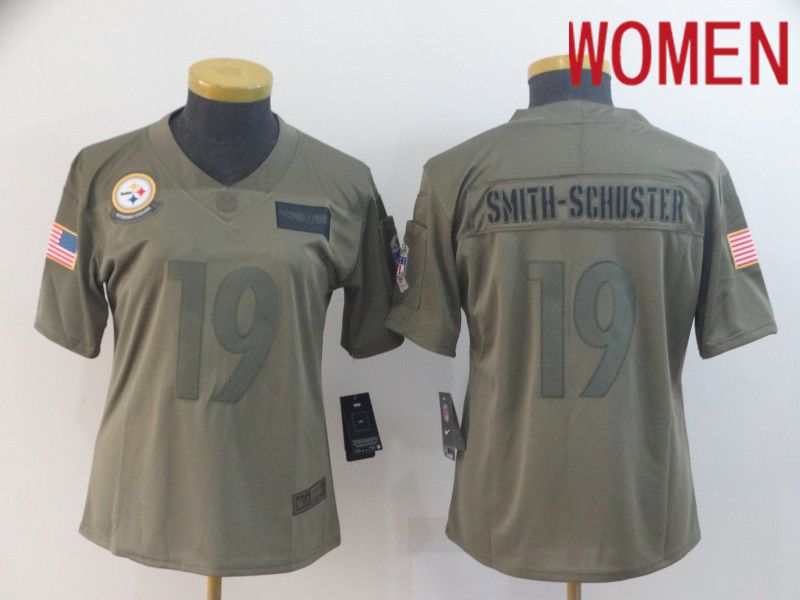 Women Pittsburgh Steelers #19 Smith-schuster Nike Camo 2019 Salute to Service Limited NFL Jerseys